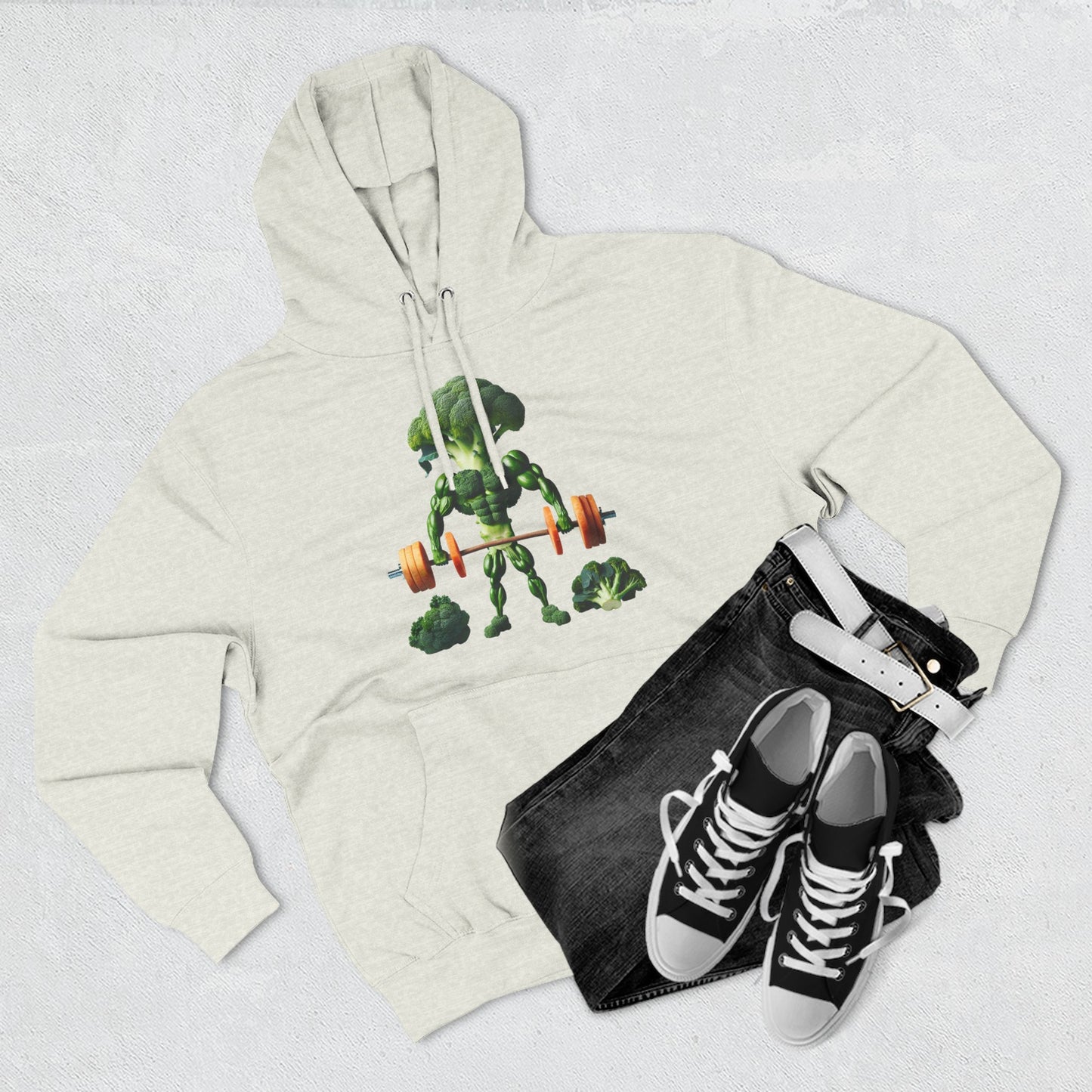 Muscle-Up Fleece Hoodie, Fitness Sweatshirt Motivational Hooded Sweatshirt