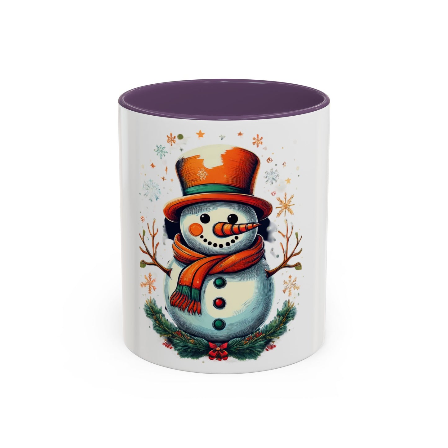 Cozy Snowman Accent Coffee Mug