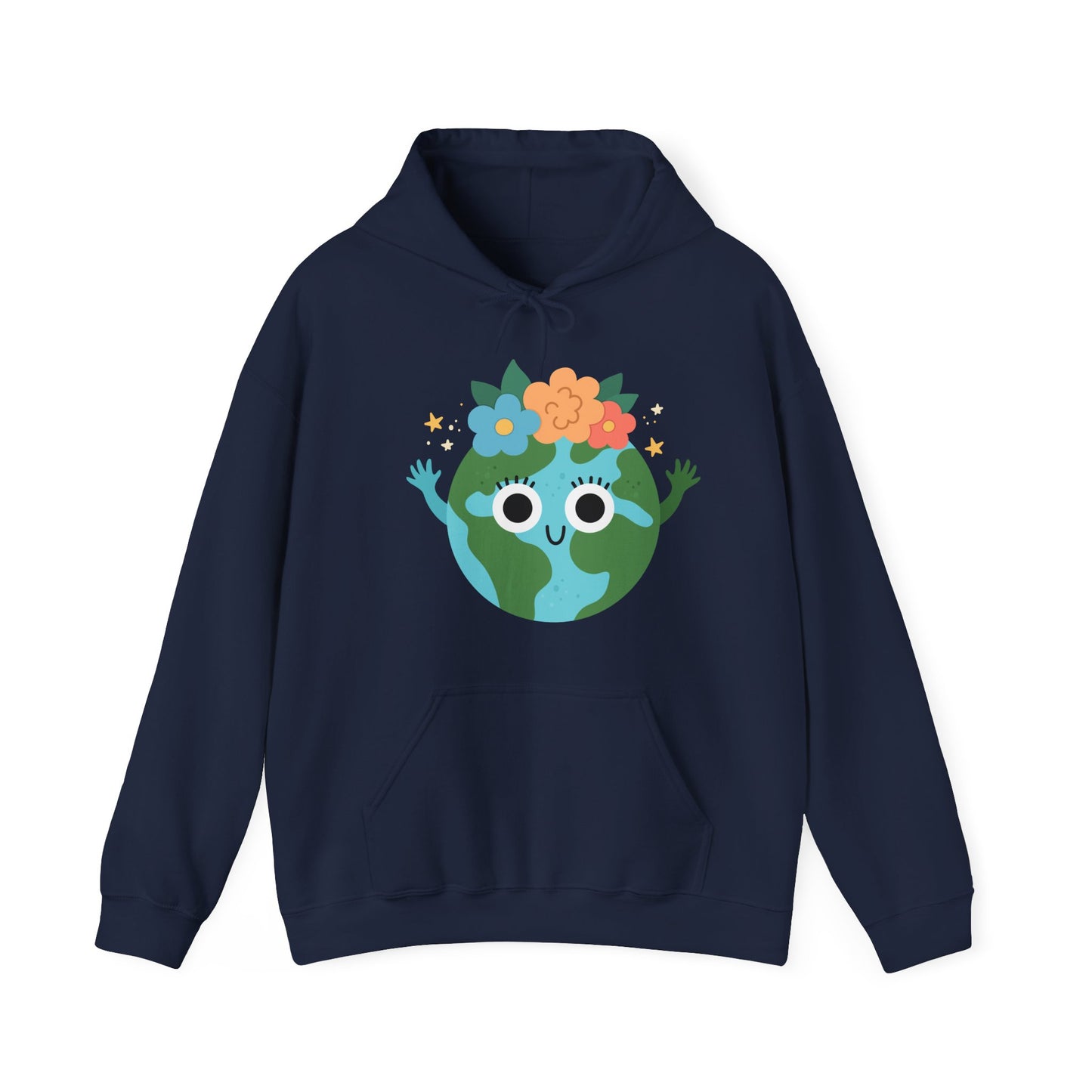 Cute Earth Cartoon Hoodie