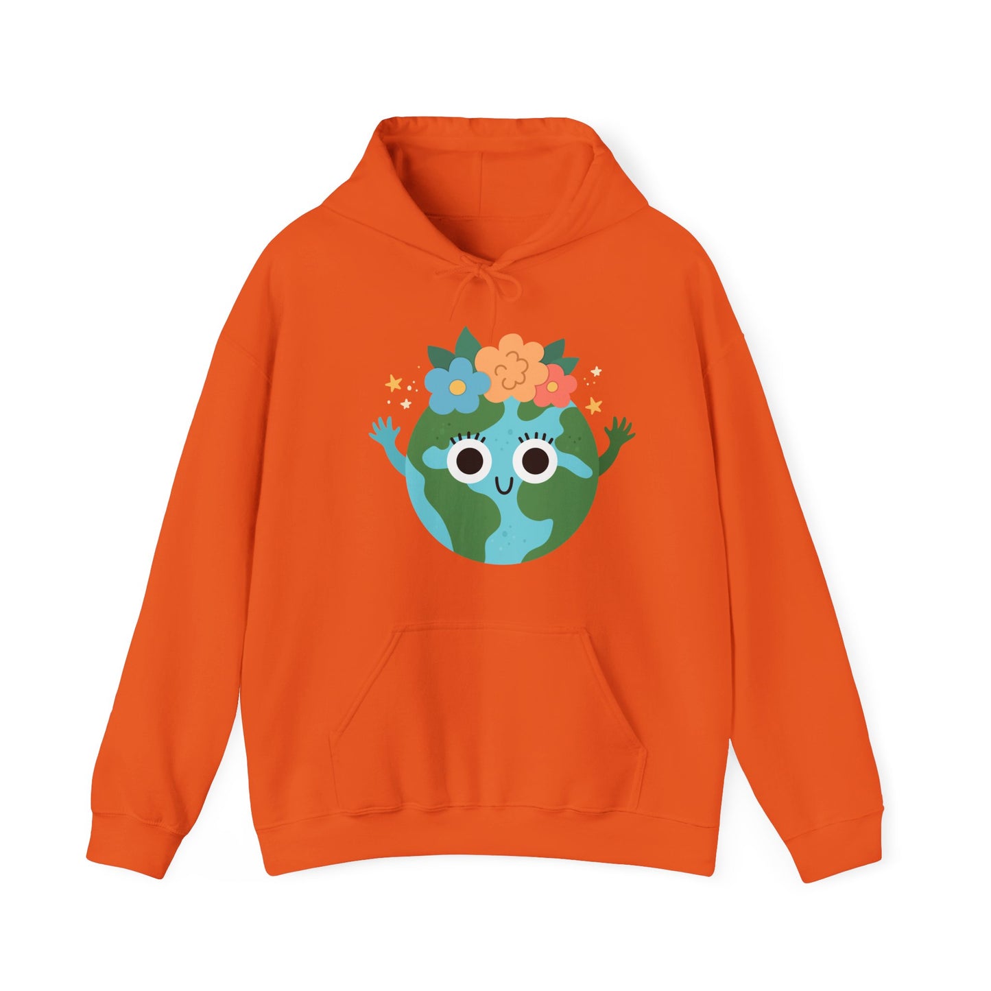 Cute Earth Cartoon Hoodie