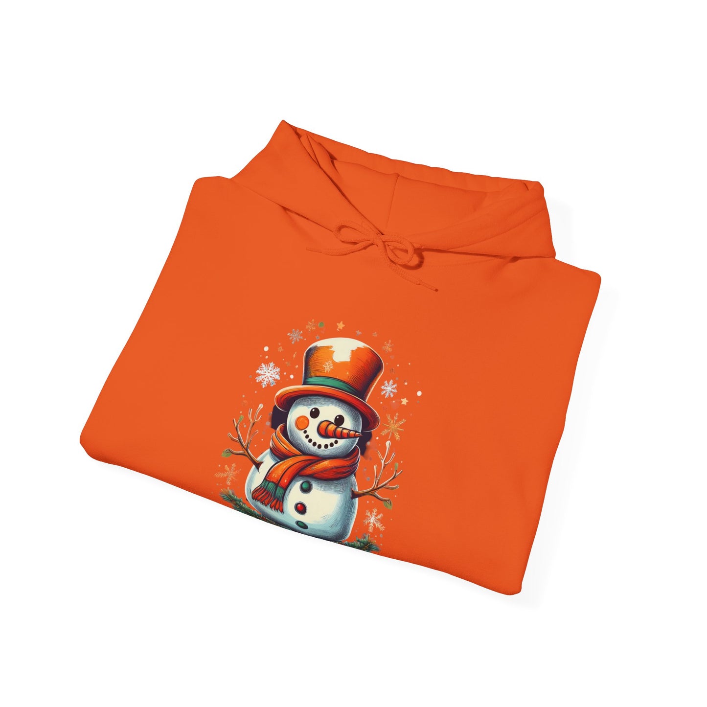 Cozy Snowman Hoodie, Winter Sweatshirt