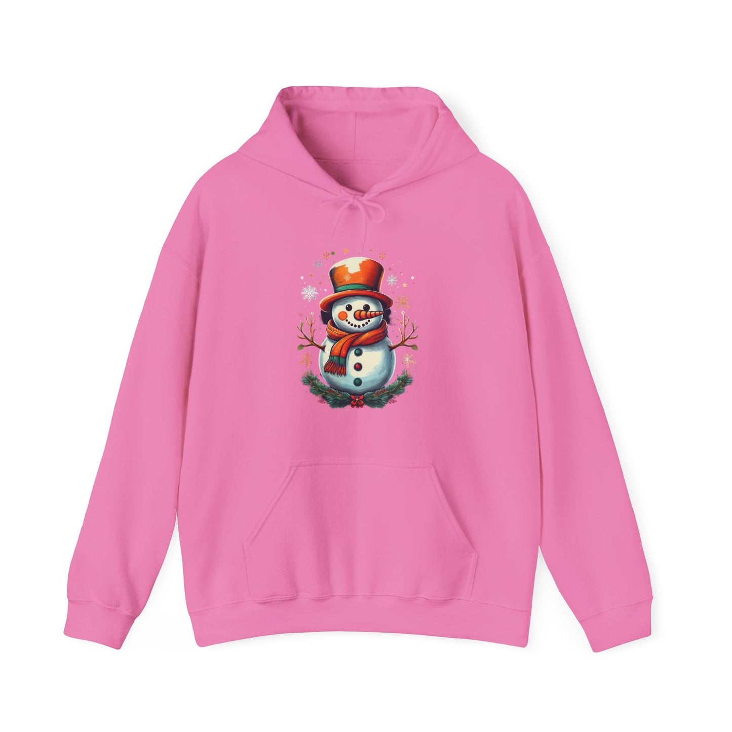 Cozy Snowman Hoodie, Winter Sweatshirt