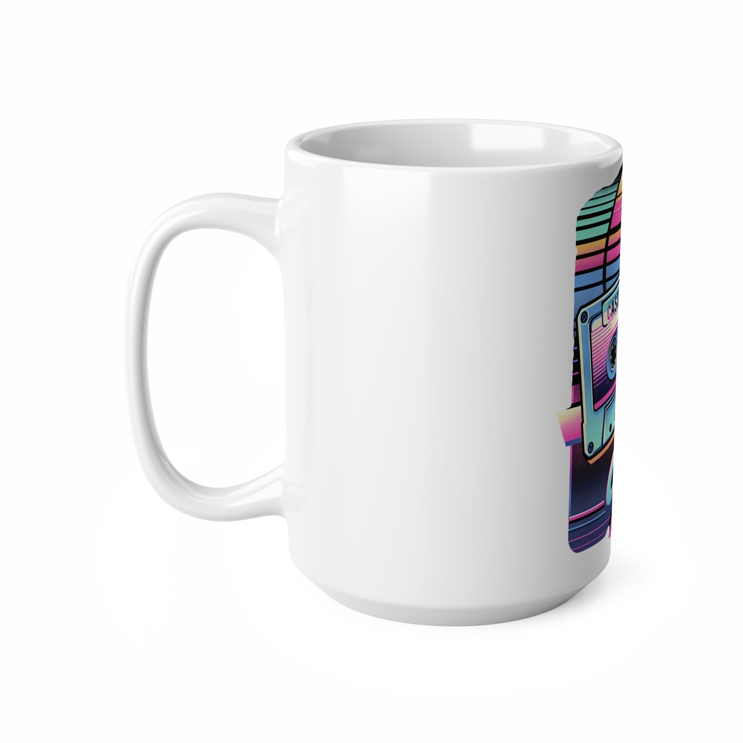 90s Retro Vibes Ceramic Coffee Cup