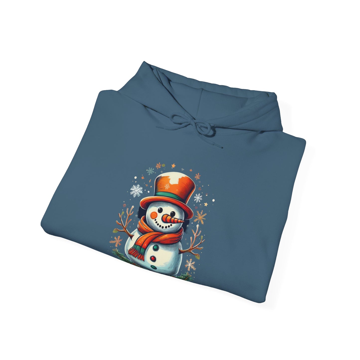 Cozy Snowman Hoodie, Winter Sweatshirt