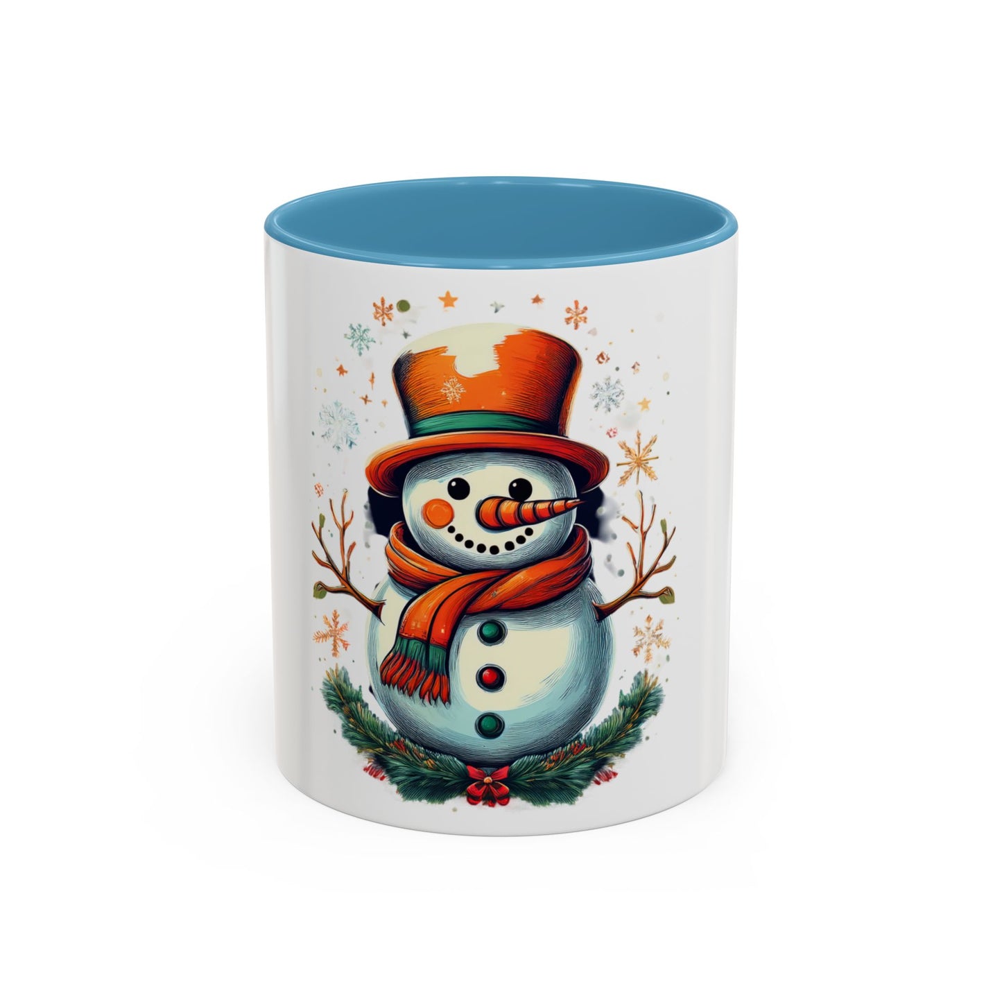 Cozy Snowman Accent Coffee Mug