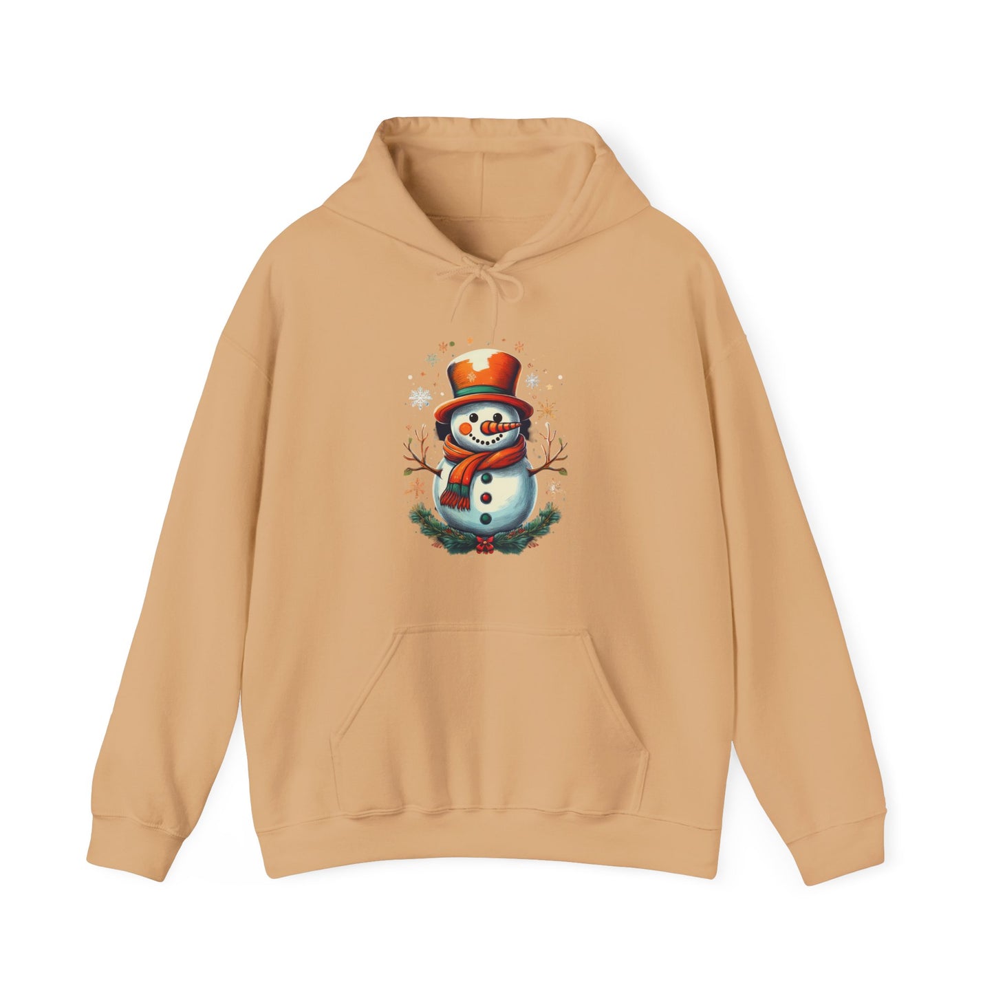 Cozy Snowman Hoodie, Winter Sweatshirt