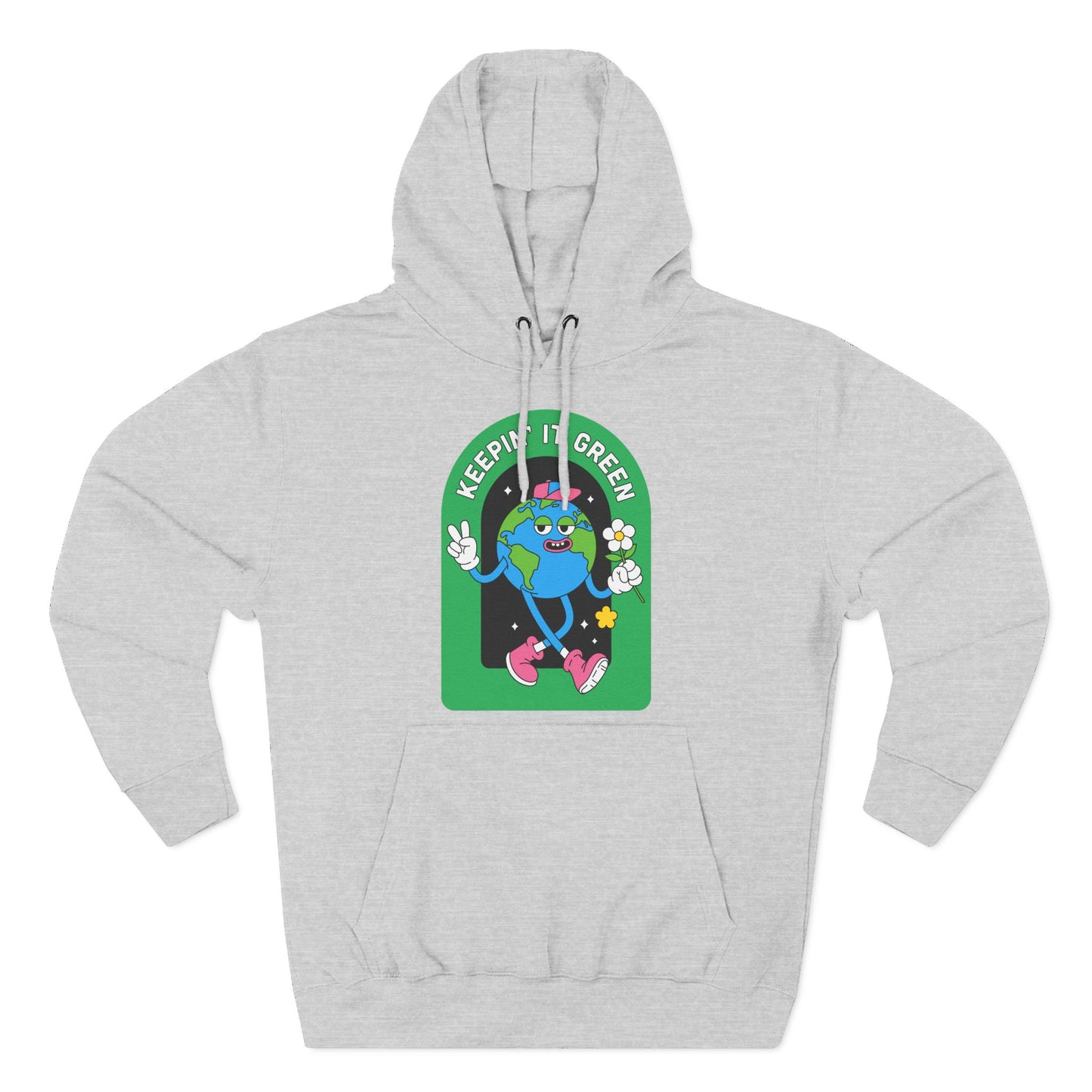 Keeping it Green Eco-Friendly Three-Panel Fleece Hoodie