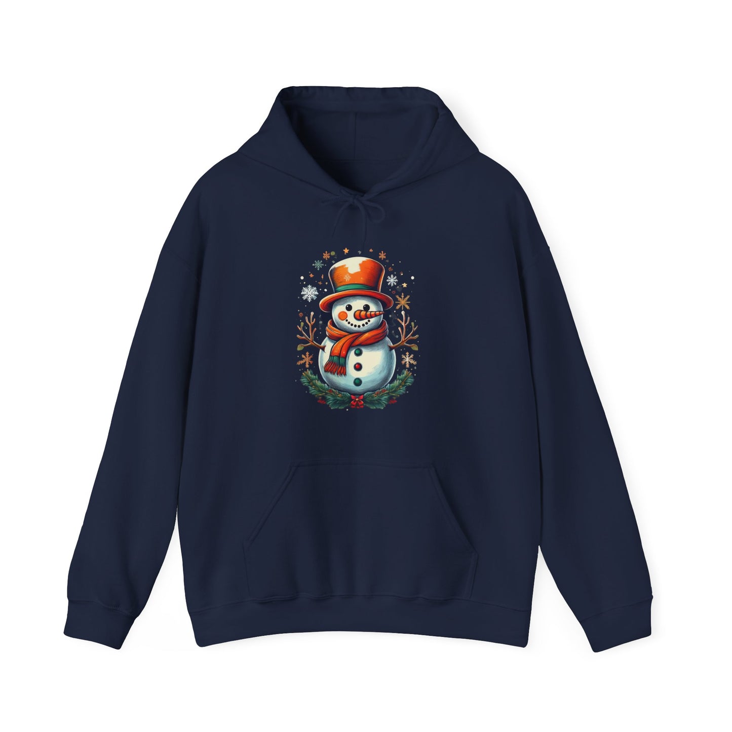 Cozy Snowman Hoodie, Winter Sweatshirt