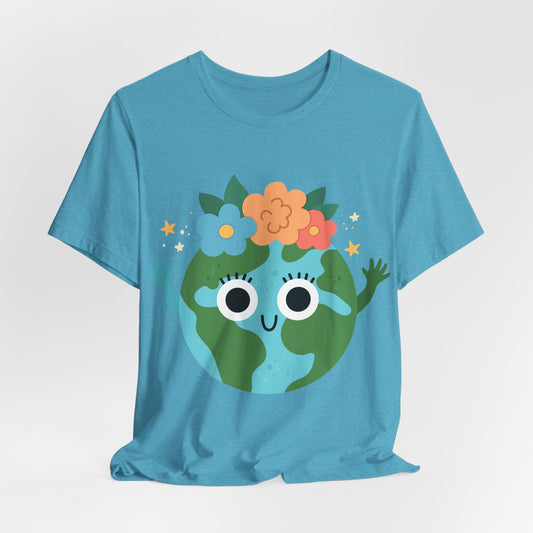 Cute Earth Cartoon Unisex T-Shirt
