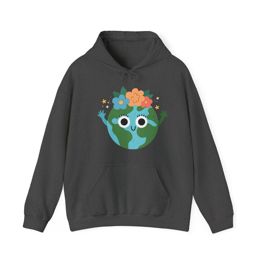 Cute Earth Cartoon Hoodie