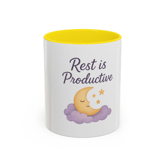 Rest is Productive Accent Coffee Mug