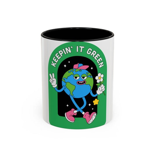 Keeping It Green Accent Coffee Mug