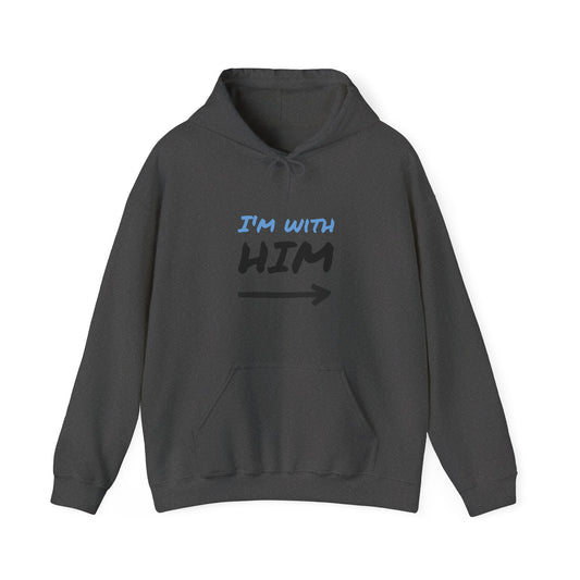 I'm With Him Unisex Heavy Blend Hoodie
