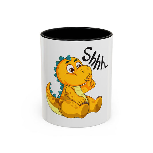 Adorable cartoon Shhh... Dinosaur Accent Coffee Mug