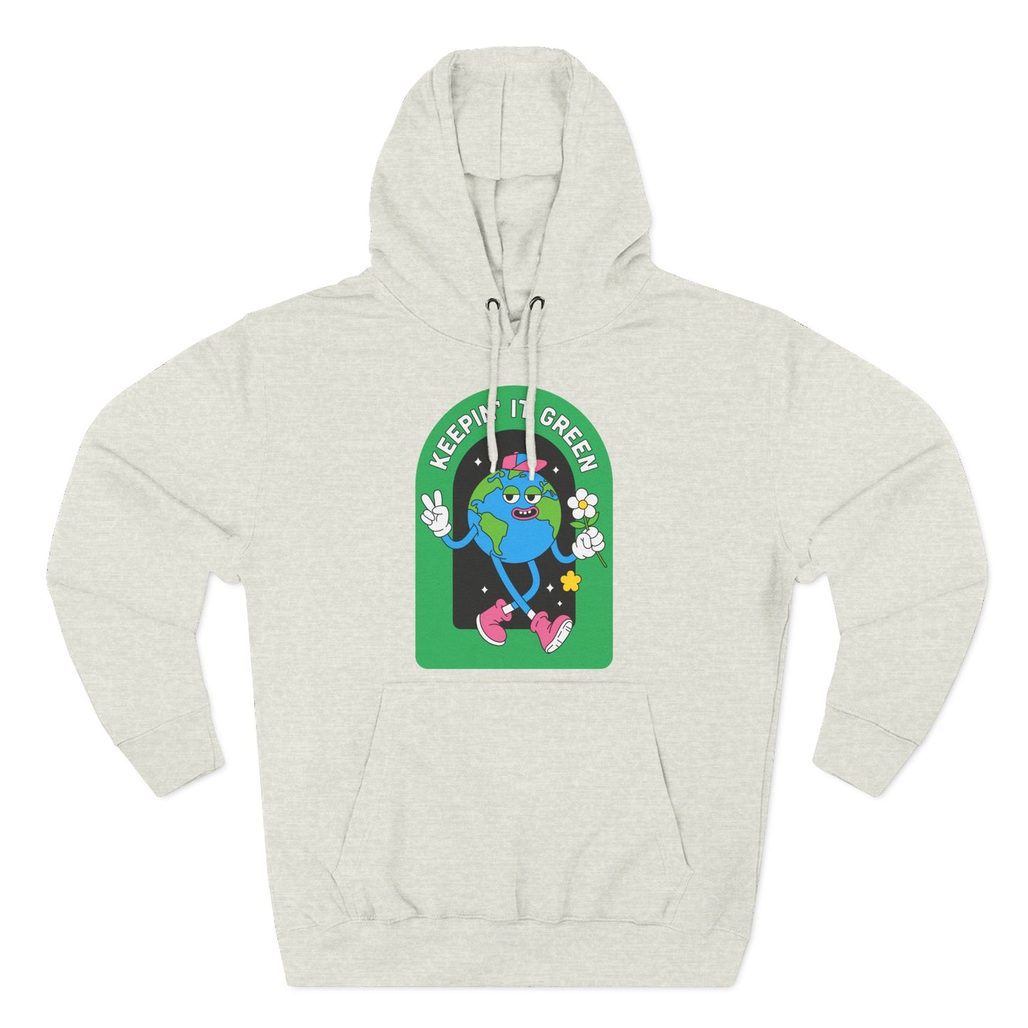 Keeping it Green Eco-Friendly Three-Panel Fleece Hoodie