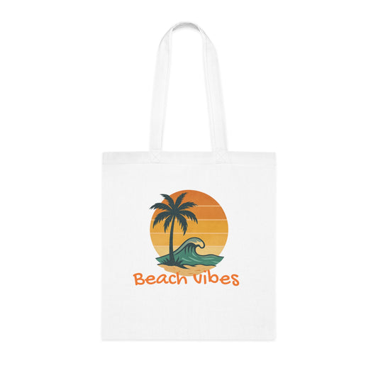 Beach Vibes Cotton Tote Bag