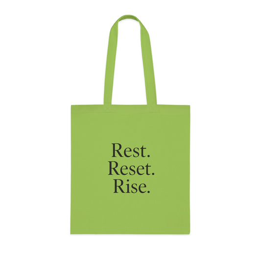 Rest Reset Rise Cotton Tote Bag