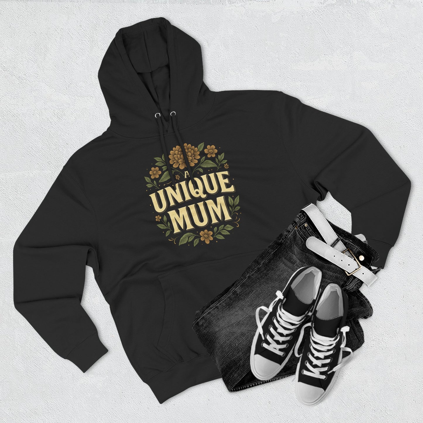 Unique Mum Three-Panel Fleece Hoodie
