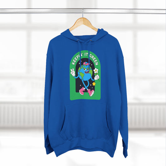 Keeping it Green Eco-Friendly Three-Panel Fleece Hoodie