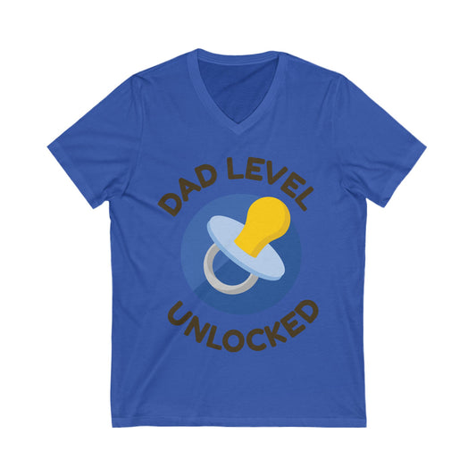 Dad Level Unlocked V-Neck T-Shirt