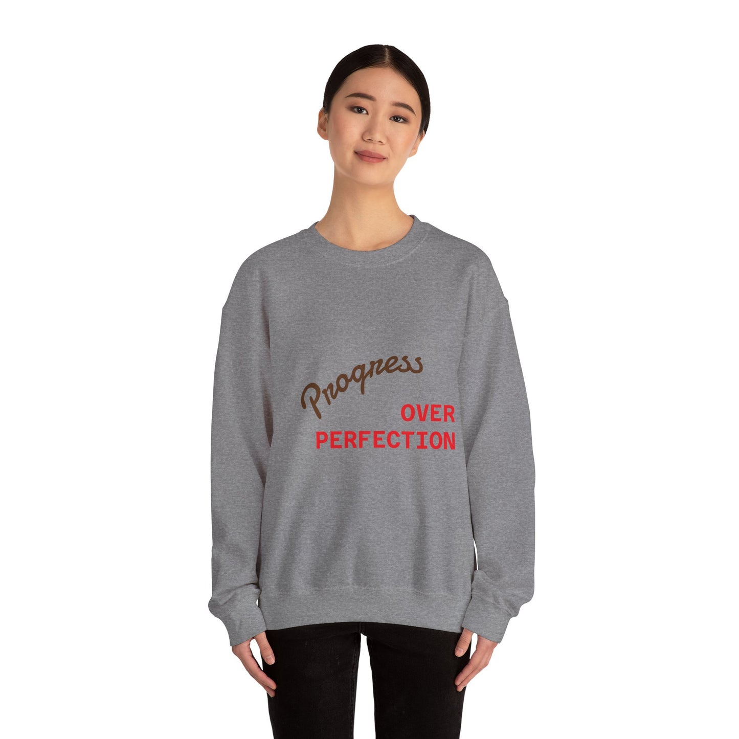 Progress Over Perfection Unisex Crewneck Sweatshirt